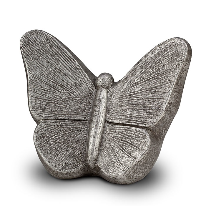 Butterfly Silver Cremation Urn 3L.